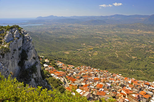 View of Baunei from the Su Golgo Plateau